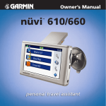 Garmin 610 GPS Receiver User Manual