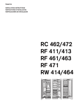 Gaggenau rc 462/413 rf 411/413 rf 461/463 rf 471 rw 414/464 Freezer User Manual