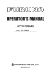 Furuno NX-700A/B Marine RADAR User Manual