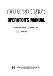 Furuno FMD-811 Radar Detector User Manual