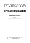 Furuno FAX-410 Fax Machine User Manual