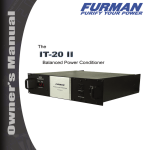 Furman Sound IT-20 II Power Supply User Manual
