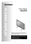 FUNAI 6842PE Flat Panel Television User Manual