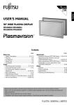 Fujitsu P55XHA40U Flat Panel Television User Manual