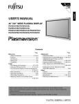 Fujitsu P42HHA10A Flat Panel Television User Manual