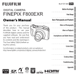 FujiFilm F800EXR Digital Camera User Manual