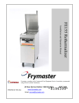 Frymaster FE155 Fryer User Manual