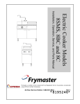 Frymaster 8BC Electric Pressure Cooker User Manual