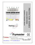 Frymaster 8196339 Fryer User Manual