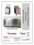 Frymaster 1824G Fryer User Manual