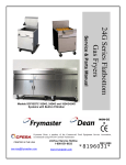 Frymaster 1824/2424G Fryer User Manual