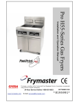 Frymaster 14 Series Fryer User Manual