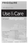 Frigidaire FGUS2647LF Refrigerator User Manual