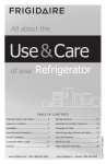 Frigidaire FFHS2622MS Refrigerator User Manual