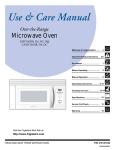 Frigidaire DC Microwave Oven User Manual