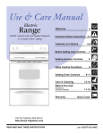 Frigidaire BS100 Range User Manual