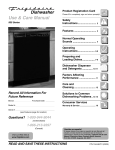 Frigidaire 950 Series Dishwasher User Manual