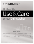 Frigidaire 600 Series Dishwasher User Manual
