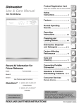 Frigidaire 500 Dishwasher User Manual