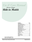 Frigidaire 318200830 Range User Manual