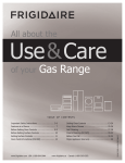 Frigidaire 316901202 Range User Manual