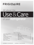 Frigidaire 297298700 Refrigerator User Manual