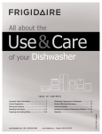 Frigidaire 154889301 Dishwasher User Manual