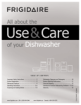 Frigidaire 154881701 Dishwasher User Manual