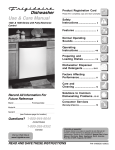 Frigidaire 1400 Dishwasher User Manual