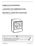 Frigidaire 134922600 Washer User Manual