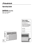 Friedrich SL28 Air Conditioner User Manual
