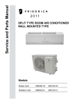 Friedrich MW09C1H Air Conditioner User Manual