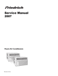 Friedrich 2007 Air Conditioner User Manual