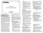 Franklin ET-4012 Electronic Accessory User Manual