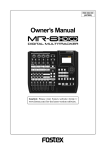 Fostex MR-8CD Musical Instrument User Manual