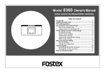 Fostex 8360 Network Card User Manual