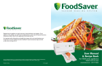 FoodSaver foodsaver vacuum sealing system Food Saver User Manual