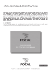 Focal DUAL MANAGER Car Amplifier User Manual