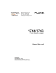 Fluke 1744 Power Supply User Manual