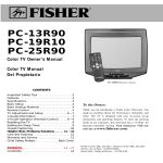 Fisher PC-19R10 CRT Television User Manual