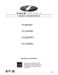 Field Controls FC95HRV. Oxygen Equipment User Manual
