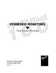 Fender Power Stage 100 Computer Monitor User Manual