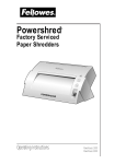 Fellowes 1000 Paper Shredder User Manual