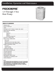 Fedders CH18ABD1 Heat Pump User Manual