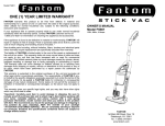 Fantom Vacuum FS801 Vacuum Cleaner User Manual