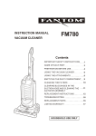 Fantom Vacuum FM780 Vacuum Cleaner User Manual