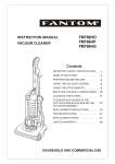 Fantom Vacuum FM766HG Vacuum Cleaner User Manual