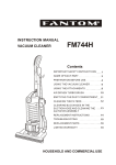 Fantom Vacuum FM744H Vacuum Cleaner User Manual