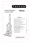 Fantom Vacuum FM743 Vacuum Cleaner User Manual