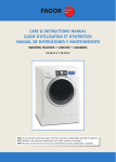 Fagor America FA-5812 Washer User Manual